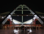 Entrada do estádio Moses Mabhida, em Durban